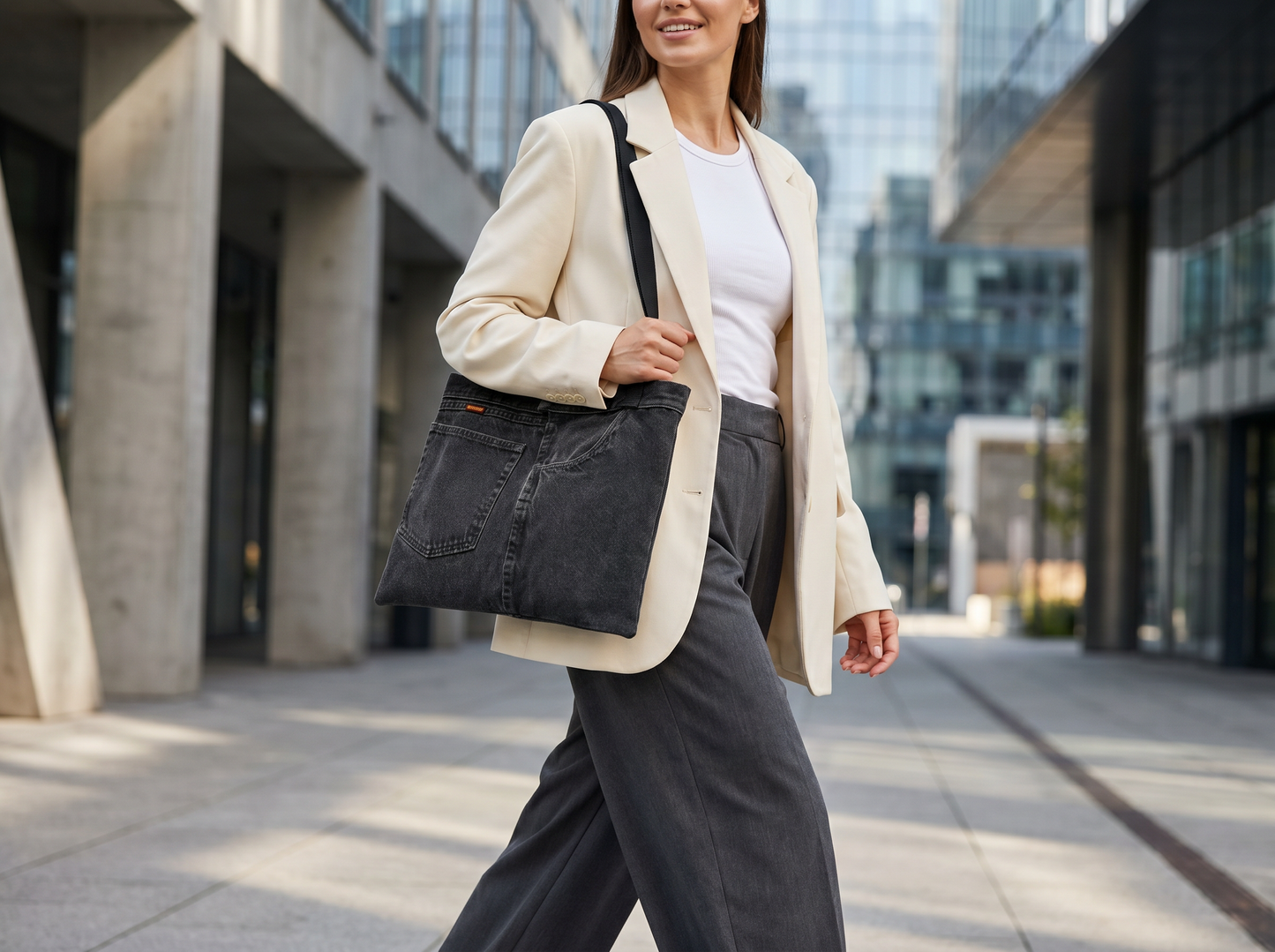 Bolso tote de denim | 30 x 40